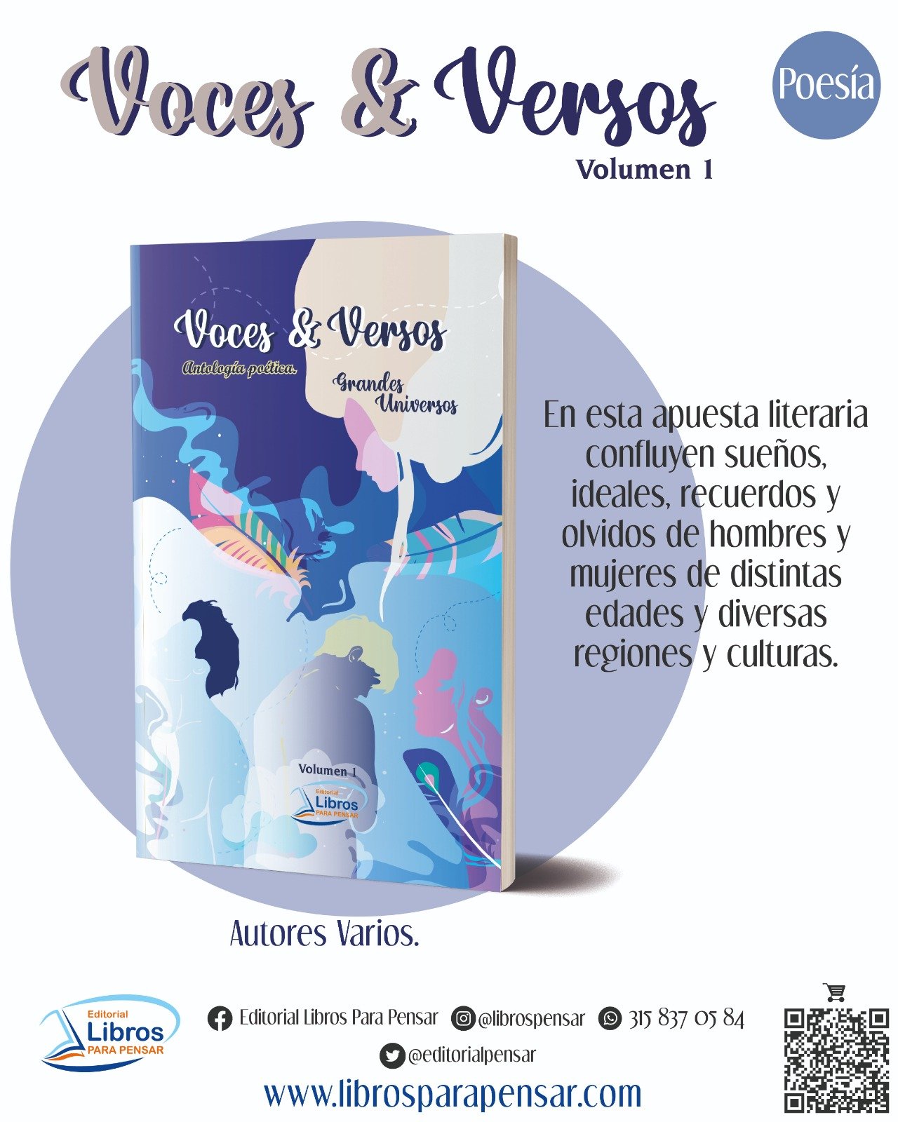 Publicaciones:<br />
	Gotas de numinosa libertad. (2024). Cali: Editorial Libros para Pensar. </p>
<p>Antologías:<br />
	Voces & Versos. Grandes universos (Vol. 1). Bogotá. 2020. Editorial Libros para Pensar.<br />
	Trascender poético. (Vol. 2). Medellín: 2024. Editorial Libros para Pensar.<br />
